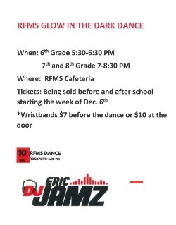 RFMS Glow Dance 12/10!